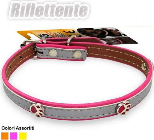 Collare-Per-Cani-Cuccioli-Gatti-Animali-In-Cuoio-40-Cm-Strass-Zampetta-Unisex