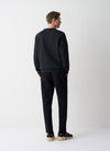 Colmar Felpa uomo con taschino e logo in cotone felpato nero