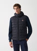 Colmar Gilet uomo nero imbottito in piuma naturale con cappuccio staccabile