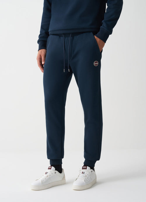 Colmar Pantalone in felpa uomo grigio in cotone con coulisse e logo laterale