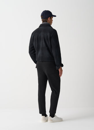 Colmar Pantalone in felpa uomo nero in cotone con coulisse e logo laterale