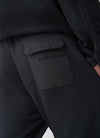 Colmar Pantalone in felpa uomo nero con taschino posteriore e coulisse