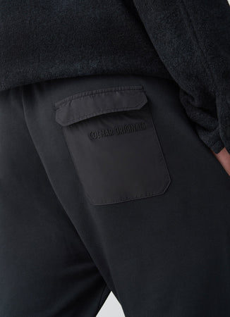 Colmar Pantalone in felpa uomo nero con taschino posteriore e coulisse