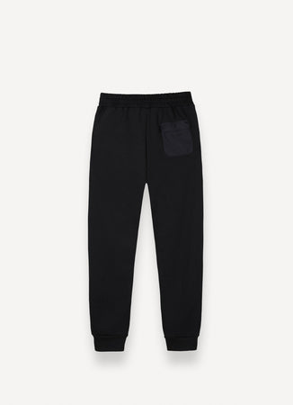 Colmar Pantalone in felpa uomo nero con taschino posteriore e coulisse