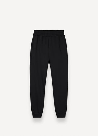 Colmar Pantalone in felpa uomo nero con taschino posteriore e coulisse
