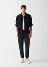 Colmar Pantalone in felpa uomo nero con taschino posteriore e coulisse