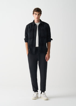 Colmar Pantalone in felpa uomo nero con taschino posteriore e coulisse