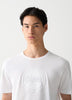 T-shirt uomo Colmar girocollo in cotone bianco con logo tono su tono dettaglio