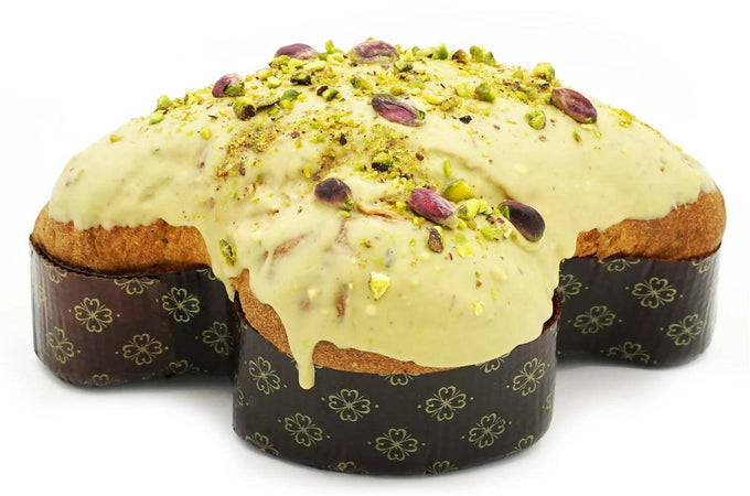 Colomba al Pistacchio e Cioccolato Bianco Artigianale Farcita con Crema di Pistacchio Siciliana Focaccia Pasquale Fatta a Mano Made in Italy 1Kg La Bottega Reale