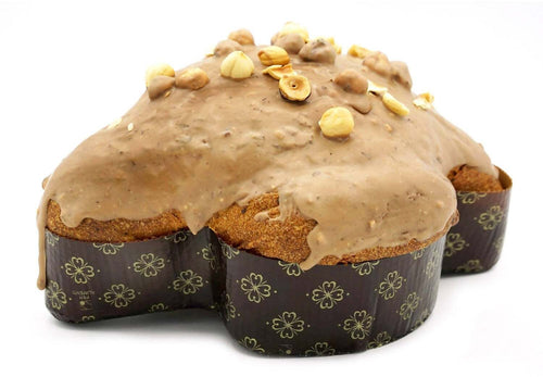 Colomba alla Nocciola Artigianale Glassata Nocciola con Nocciole Intere Focaccia Pasquale Siciliana Fatta a Mano Made in Italy 1Kg La Bottega Reale