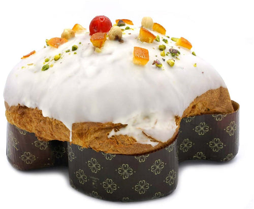 Colomba Artigianale Ciauru di Sicilia Glassata Cioccolato Bianco e Canditi Focaccia Pasquale Siciliana Fatta a Mano Made in Italy 1Kg