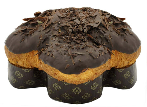 Colomba Fondente Artigianale Glassata Cioccolato Puro 60% con Scaglie di Cioccolato Focaccia Pasquale Siciliana Fatta a Mano Made in Italy 1Kg La Bottega Reale