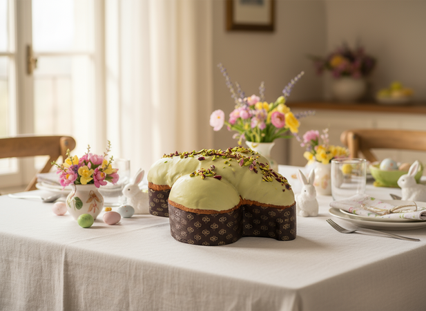 Colomba Pasquale Artigianale Siciliana Farcita Al Pistacchio 1kg Focaccia Di Pasqua 100% Italiana Tesori Di Sicilia