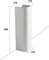 Colonna a pavimento per Lavabo Design Squadrato Vitra Fai da te/Attrezzature per cucine e bagni/Attrezzature per bagni/Lavandini bagno/Lavabi Ogomondo - Martina Franca, Commerciovirtuoso.it