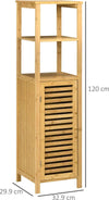 Colonna-Bagno-Armadietto-Bagno-in-Bambù-con-2-Ripiani-Aperti-e-Armadietto-a-2-Livelli,-32.9x29.9x120-cm-ET8834-467ET8