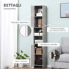 Colonna-Bagno-con-2-Armadietti-e-2-Vani-Aperti-in-Legno-Effetto-Cemento,-30x30x180cm-TY7834-379TY7