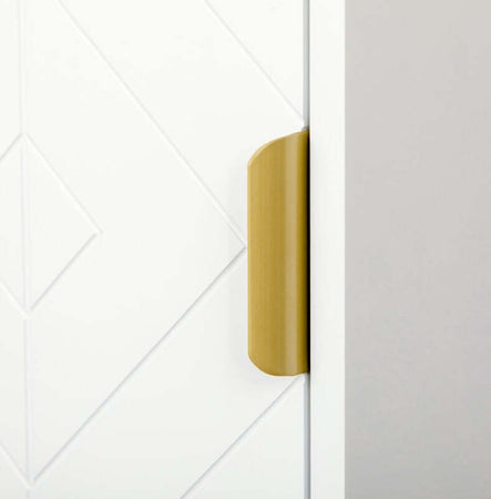 Colonna-Bagno-con-2-Armadietti-e-Ripiano-in-MDF-e-Acciaio,-30x30x170.7cm,-Bianco-e-Oro-ED6834-536V80WTED6