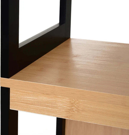Colonna-Bagno-con-2-Cassetti-e-3-Vani-Aperti-in-Legno-MDF-e-Bambù-30x30x144.3-cm-YH2834-208YH2