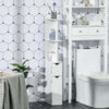 Colonna-Bagno-con-2-Ripiani-e-2-Armadietti,-Mobile-Alto-Salvaspazio-15.2x29.8x118-cm,-Bianco-ER9834-456ER9