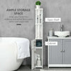 Colonna-Bagno-con-2-Ripiani-e-2-Armadietti,-Mobile-Alto-Salvaspazio-15.2x29.8x118-cm,-Bianco-ER9834-456ER9