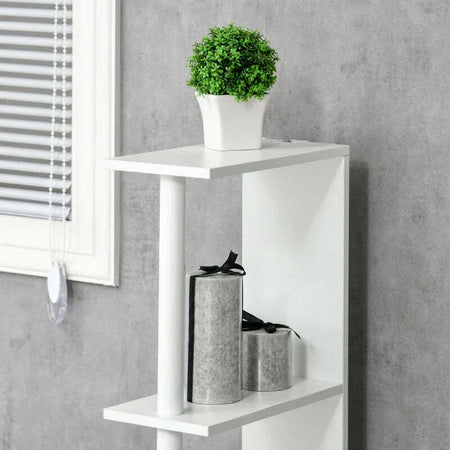 Colonna-Bagno-con-2-Ripiani-e-2-Armadietti,-Mobile-Alto-Salvaspazio-15.2x29.8x118-cm,-Bianco-ER9834-456ER9
