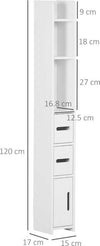 Colonna-Bagno-con-Mensole-e-Armadietti,-Mobile-Alto-Salvaspazio-in-Legno-15x17x120cm,-Bianco-FG1834-457FG1