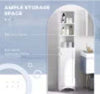 Colonna-Bagno-con-Ripiano-a-3-Livelli-e-Armadietto-Chiuso,-in-MDF-e-Truciolato,-34x20x165-cm,-Bianco-RF5834-242RF5