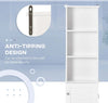 Colonna-Bagno-con-Ripiano-a-3-Livelli-e-Armadietto-Chiuso,-in-MDF-e-Truciolato,-34x20x165-cm,-Bianco-RF5834-242RF5