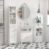 Colonna-Bagno-con-Ripiano-a-3-Livelli-e-Armadietto-Chiuso,-in-MDF-e-Truciolato,-34x20x165-cm,-Bianco-RF5834-242RF5
