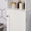 Colonna-Bagno-con-Ripiano-a-3-Livelli-e-Armadietto-Chiuso,-in-MDF-e-Truciolato,-34x20x165-cm,-Bianco-RF5834-242RF5