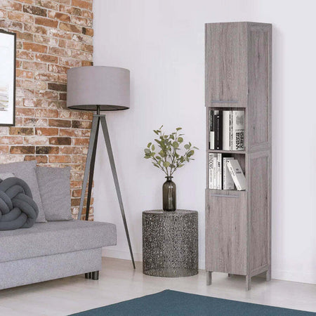 Colonna-Bagno-in-MDF-con-2-Armadietti-e-2-Ripiani-Aperti,-30x32x172.5-cm,-color-Legno-VG3834-212VG3