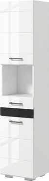 Colonna-Bagno-in-MDF-con-Ripiano-Aperto,-Cassetto-e-Armadietto-Chiuso,-37x32.5x170-cm,-Bianco-TG8834-633V00WTTG8
