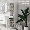 Colonna-Bagno-in-MDF-con-Ripiano-Aperto,-Cassetto-e-Armadietto-Chiuso,-37x32.5x170-cm,-Bianco-TG8834-633V00WTTG8
