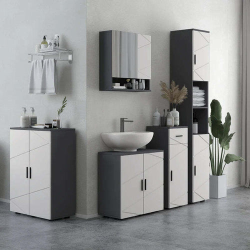 Colonna-Bagno-in-Truciolato-con-2-Ripiani-Aperti-e-2-Armadietti-a-2-Livelli,-30x30x183-cm,-Grigio-QS3834-628V80LGQS3