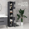 Colonna-Bagno-in-Truciolato-con-2-Ripiani-Aperti-e-2-Armadietti-a-2-Livelli,-30x30x183-cm,-Grigio-QS3834-628V80LGQS3