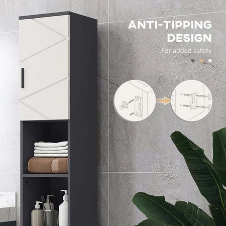 Colonna-Bagno-in-Truciolato-con-2-Ripiani-Aperti-e-2-Armadietti-a-2-Livelli,-30x30x183-cm,-Grigio-QS3834-628V80LGQS3
