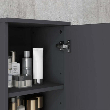 Colonna-Bagno-in-Truciolato-con-2-Ripiani-Aperti-e-2-Armadietti-a-2-Livelli,-30x30x183-cm,-Nero-e-Grigio-RF8834-628V80BKRF8
