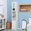 Colonna-Bagno-Salvaspazio-in-Legno-con-Specchio-e-Apertura-a-Pressione,-30x28x170cm,-Bianco-KL7834-461V01KL7