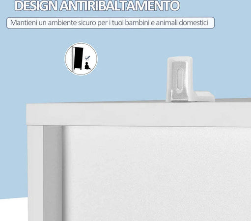 Colonna-Bagno-Salvaspazio-in-Legno-con-Specchio-e-Apertura-a-Pressione,-30x28x170cm,-Bianco-KL7834-461V01KL7