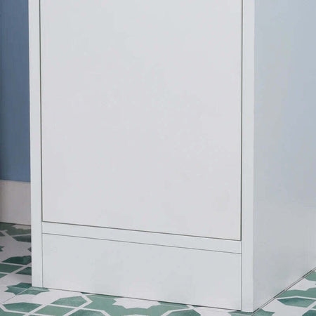 Colonna-Bagno-Salvaspazio-in-Legno-con-Specchio-e-Apertura-a-Pressione,-30x28x170cm,-Bianco-KL7834-461V01KL7