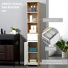 Colonna-bagno,-Scaffale-Bagno-Salvaspazio-in-Legno,-Mobiletto-a-Colonna-con-Ripiani,-Armadietto-e-Cassetto,-Bianco,-32.6x30x171.2cm-RF6834-318RF6