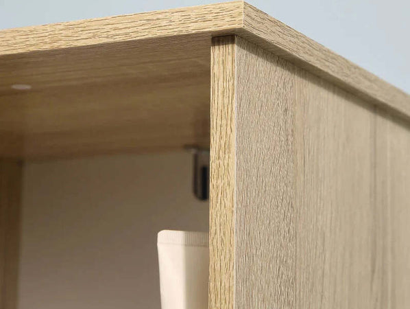 Colonna-bagno,-Scaffale-Bagno-Salvaspazio-in-Legno,-Mobiletto-a-Colonna-con-Ripiani,-Armadietto-e-Cassetto,-Bianco,-32.6x30x171.2cm-RF6834-318RF6