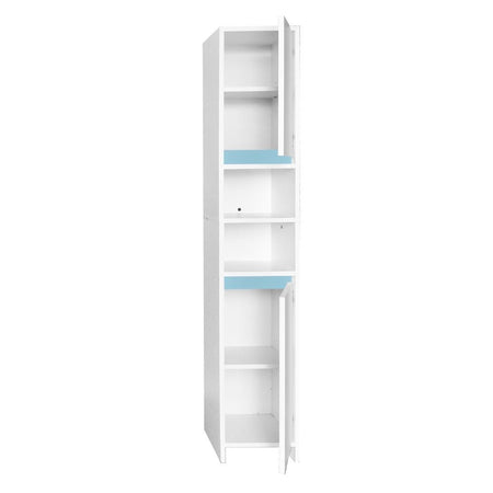 Colonna bagno Vitreus con vani a giorno e due ante colore bianco opaco