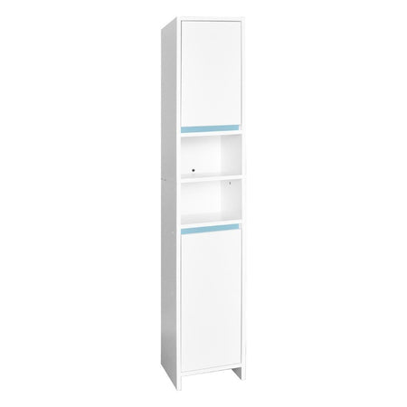Colonna bagno Vitreus con vani a giorno e due ante colore bianco opaco