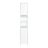 Colonna bagno Vitreus con vani a giorno e due ante colore bianco opaco