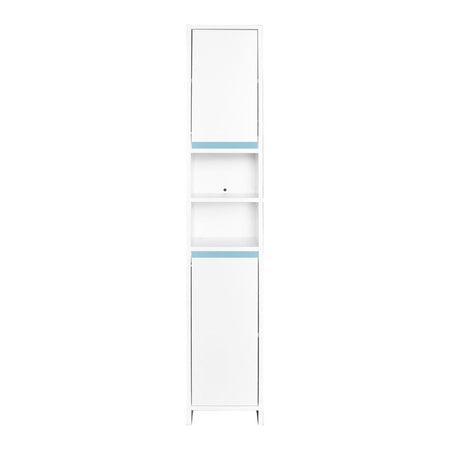 Colonna bagno Vitreus con vani a giorno e due ante colore bianco opaco