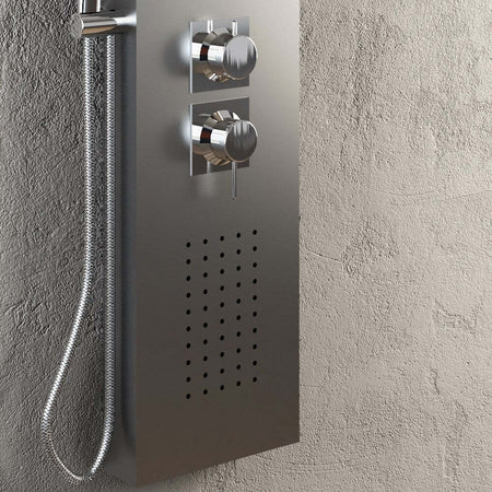 Colonna Doccia 001B 3 Funzioni Acciaio Inox 2 Bocchette Idro Lombari L20xP44xH140 Fai da te/Attrezzature per cucine e bagni/Attrezzature per bagni/Docce e componenti doccia/Filtri supporti e soffioni doccia/Docce fisse Ogomondo - Martina Franca, Commerciovirtuoso.it