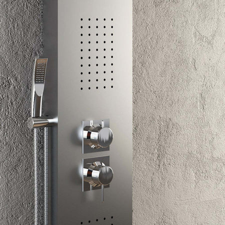 Colonna Doccia 001B 3 Funzioni Acciaio Inox 2 Bocchette Idro Lombari L20xP44xH140 Fai da te/Attrezzature per cucine e bagni/Attrezzature per bagni/Docce e componenti doccia/Filtri supporti e soffioni doccia/Docce fisse Ogomondo - Martina Franca, Commerciovirtuoso.it