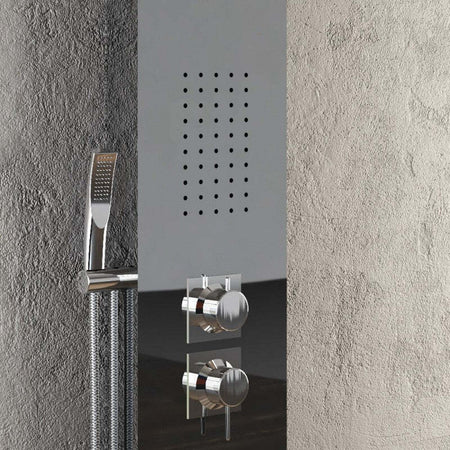 Colonna Doccia 001B Cromo Lucida  Con 3 Funzioni In Acciaio Inox Idromassaggio Fai da te/Attrezzature per cucine e bagni/Attrezzature per bagni/Docce e componenti doccia/Filtri supporti e soffioni doccia/Docce fisse Ogomondo - Martina Franca, Commerciovirtuoso.it