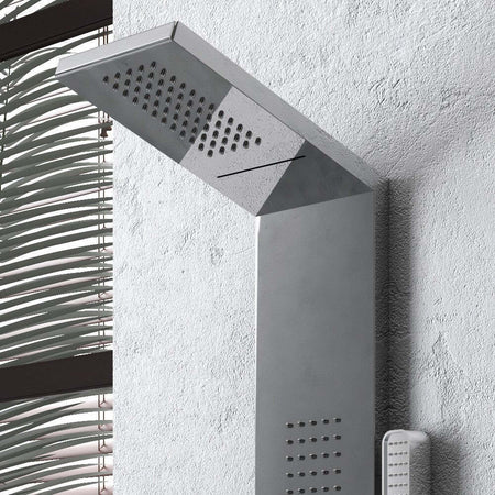 Colonna Doccia 002 4 Funzioni Acciaio Inox Getto A Cascata 2 Bocchette Idro Lombari L20xP44xH170 Fai da te/Attrezzature per cucine e bagni/Attrezzature per bagni/Docce e componenti doccia/Filtri supporti e soffioni doccia/Docce fisse Ogomondo - Martina Franca, Commerciovirtuoso.it